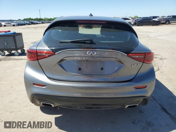 2018 Infiniti QX30 Pure with VIN SJKCH5CP4JA002337, listed as a Copart auction lot 54106505 with Not provided miles and Salvage title. Bid and sale history available at DreamBid. Image 6.