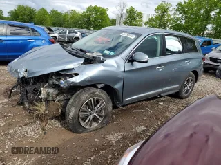 2019 Infiniti QX60 Pure z VIN 5N1DL0MMXKC558568, wystawiony jako Copart lot #58154055 z przebiegiem Nie podano mil oraz Szkoda całkowita • Salvage title. Historia ofert i sprzedaży dostępna na DreamBid. Obrazek 1.