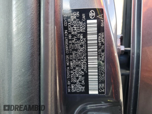 2013 Scion xD z VIN JTKKUPB47D1033754, wystawiony jako Copart lot #47550315 z przebiegiem 86 447 mil mil oraz Szkoda całkowita • Salvage title. Historia ofert i sprzedaży dostępna na DreamBid. Obrazek 14.