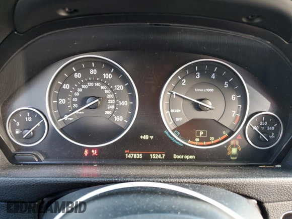 2015 BMW 3 Series 328i with VIN WBA3A5G52FNS90484, listed as a Copart auction lot 49537035 with 147,835 mi miles and Salvage Title. Bid and sale history available at DreamBid. Image 9.