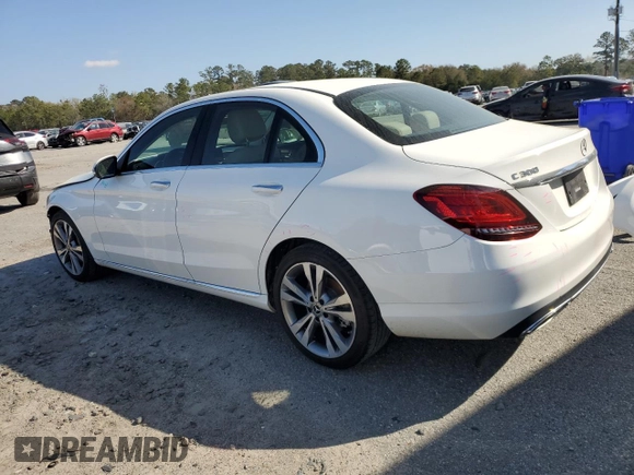 2020 Mercedes-Benz C with VIN W1KWF8DB5LR593475, listed as a Copart auction lot 49991955 with 33,108 mi miles and Salvage Title. Bid and sale history available at carsss.com. Image 2.