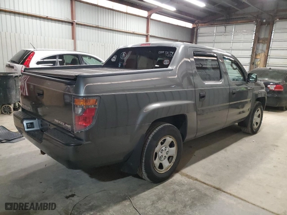 2007 Honda Ridgeline RT with VIN 2HJYK16207H521622, listed as a Copart auction lot 48845295 with 124,704 mi miles and Salvage Title. Bid and sale history available at carsss.com. Image 3.