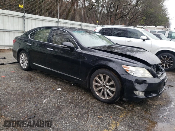2010 Lexus LS 460 with VIN JTHCL5EF6A5007228, listed as a Copart auction lot 45401605 with 164,195 mi miles and Salvage title. Bid and sale history available at DreamBid. Image 4.