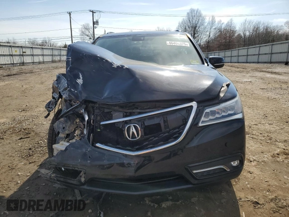 2015 Acura MDX Advance/Entertainment Pkg with VIN 5FRYD4H88FB026699, listed as a Copart auction lot 46466375 with 93,356 mi miles and Salvage Title. Bid and sale history available at carsss.com. Image 5.