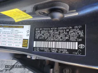 2021 Toyota Prius LE with VIN JTDKAMFPXM3189147, listed as a Copart auction lot 78013544 with 111,579 mi miles and Clean Title. Bid and sale history available at DreamBid. Image 12.