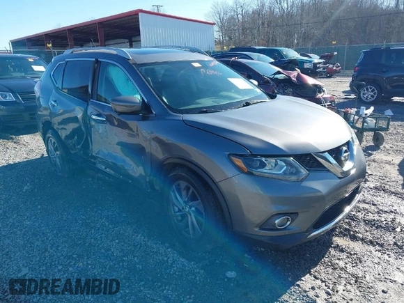 2016 Nissan Rogue SL with VIN 5N1AT2MV1GC875783, listed as a IAAI auction lot 41492279 with 95,737 mi miles and . Bid and sale history available at DreamBid. Image 1.