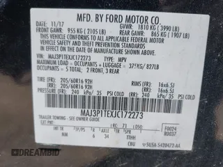 2018 Ford EcoSport SE with VIN MAJ3P1TEXJC172273, listed as a IAAI auction lot 41869590 with 74,306 mi miles. Bid and sale history available at carsss.com. Image 9.