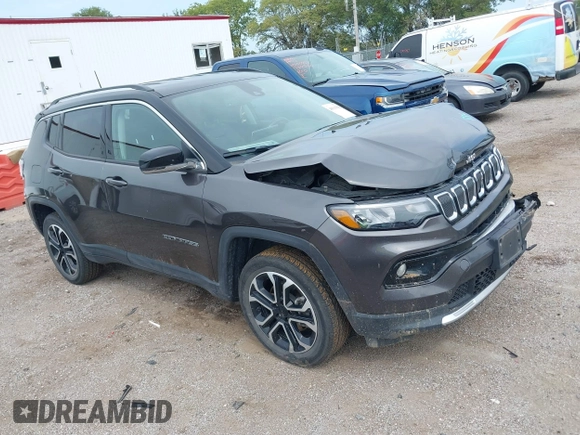 2022 Jeep Compass (RED) Edition with VIN 3C4NJDCB2NT145297, listed as a IAAI auction lot 40113566 with 40,689 mi miles and . Bid and sale history available at DreamBid. Image 1.