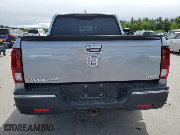 2019 Honda Ridgeline RTL with VIN 5FPYK3F57KB001594, listed as a Copart auction lot 59020335 with 31,465 mi miles and Salvage title. Bid and sale history available at DreamBid. Image 6.