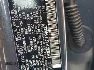 2020 Hyundai Kona SEL Plus with VIN KM8K6CAA2LU546887, listed as a Copart auction lot 47393695 with Not Provided miles and Non Repairable. Bid and sale history available at DreamBid. Image 14.