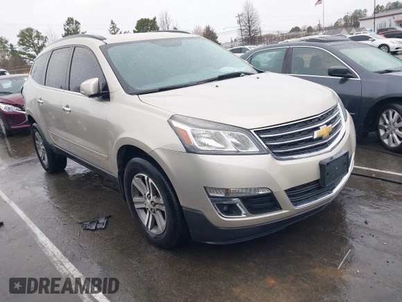 2015 Chevrolet Traverse LT with VIN 1GNKVHKD3FJ119583, listed as a IAAI auction lot 41737718 with 111,630 mi miles and . Bid and sale history available at DreamBid. Image 1.