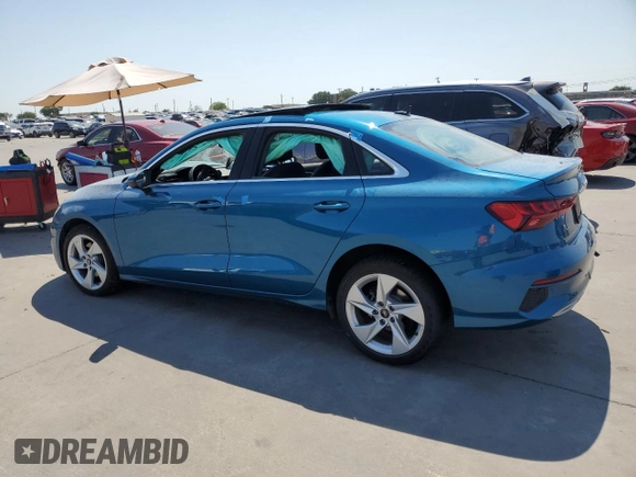 2022 Audi A3 Premium with VIN WAUAUDGY8NA103550, listed as a Copart auction lot 63208433 with 0 mi miles. Bid and sale history available at carsss.com. Image 2.