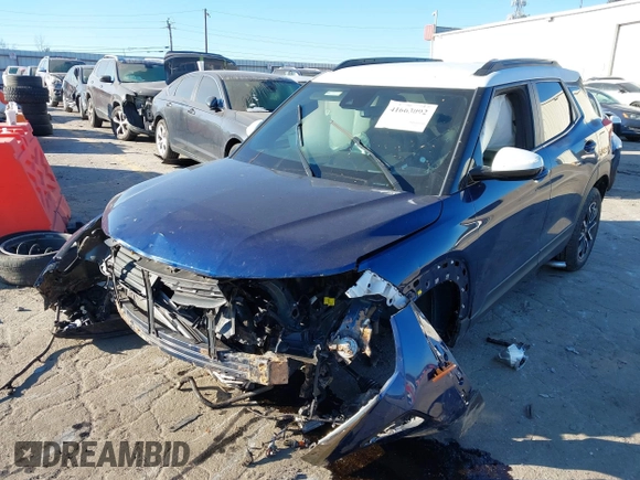 2022 Chevrolet TrailBlazer ACTIV with VIN KL79MVSL8NB061556, listed as a IAAI auction lot 41663092 with 34,040 mi miles. Bid and sale history available at carsss.com. Image 2.