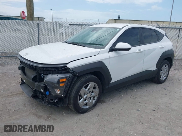 2024 Hyundai Kona SE with VIN KM8HA3AB7RU131235, listed as a IAAI auction lot 41971756 with 10,568 mi miles. Bid and sale history available at carsss.com. Image 2.