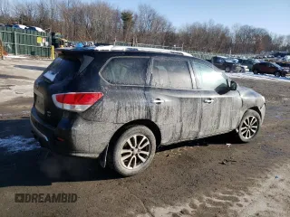 2015 Nissan Pathfinder SV with VIN 5N1AR2MM8FC714187, listed as a Copart auction lot 86588914 with 118,715 mi miles and Salvage Title. Bid and sale history available at carsss.com. Image 3.