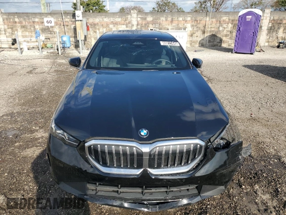 2024 BMW 5 Series 530i with VIN WBA43FJ03RCP86217, listed as a Copart auction lot 46817445 with 27,562 mi miles and Salvage Title. Bid and sale history available at carsss.com. Image 5.