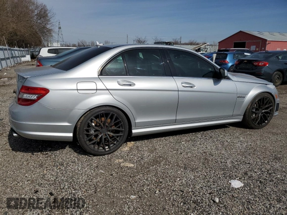 2009 Mercedes-Benz C 63 AMG with VIN WDDGF77X29F346320, listed as a Copart auction lot 49791625 with 143,218 mi miles and Salvage Title. Bid and sale history available at DreamBid. Image 3.