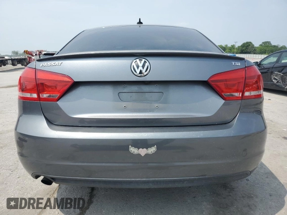 2015 Volkswagen Passat Limited Edition with VIN 1VWAT7A30FC098027, listed as a Copart auction lot 60612055 with 121,208 mi miles and Salvage title. Bid and sale history available at DreamBid. Image 6.