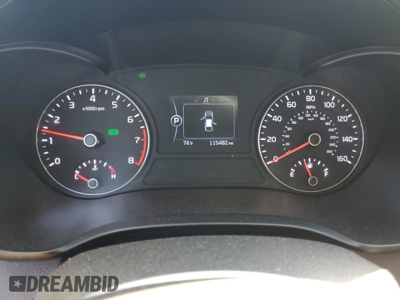 2018 Kia Optima LX with VIN 5XXGT4L3XJG202749, listed as a Copart auction lot 49455505 with 115,482 mi miles and Salvage Title. Bid and sale history available at DreamBid. Image 9.