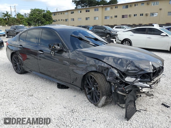2017 BMW 5 Series 540i with VIN WBAJE5C39HG915941, listed as a Copart auction lot 49083145 with 85,511 mi miles and Salvage Title. Bid and sale history available at carsss.com. Image 4.