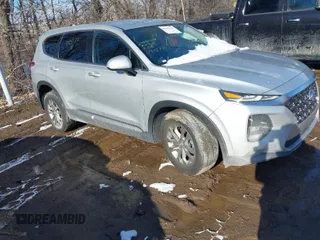 2019 Hyundai Santa Fe SEL with VIN 5NMS3CAD0KH095472, listed as a IAAI auction lot 41631263 with 97,027 mi miles. Bid and sale history available at carsss.com. Image 1.