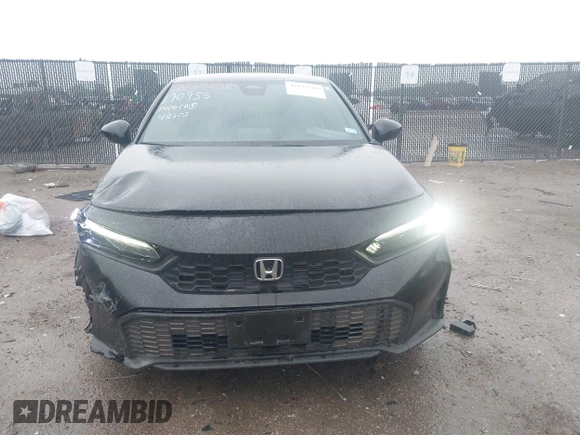 2025 Honda Civic Sport with VIN 2HGFE2F54SH538937, listed as a IAAI auction lot 42177510 with 5,182 mi miles and . Bid and sale history available at DreamBid. Image 12.