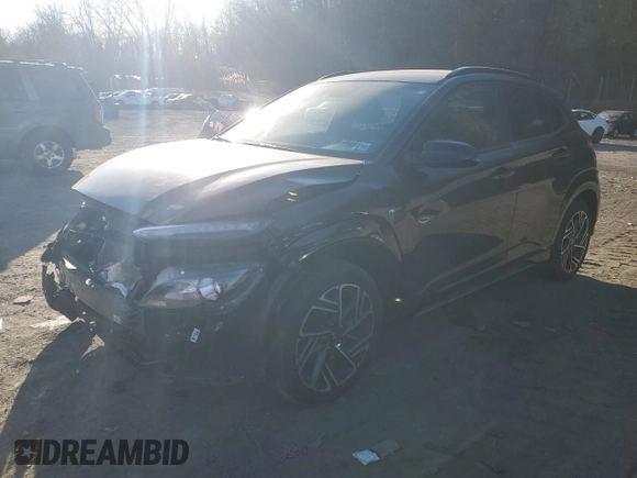 2022 Hyundai Kona N Line with VIN KM8K3CA33NU773941, listed as a Copart auction lot 86477754 with 51,259 mi miles and Salvage Title. Bid and sale history available at carsss.com. Image 1.