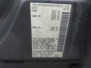 2016 Nissan Altima S with VIN 1N4AL3AP2GN359698, listed as a IAAI auction lot 41520202 with 190,040 mi miles and . Bid and sale history available at carsss.com. Image 9.