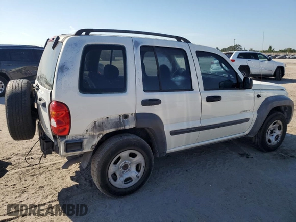 2004 Jeep Liberty Sport with VIN 1J4GK48K84W118848, listed as a Copart auction lot 43061675 with 116,406 mi miles and Salvage Title. Bid and sale history available at DreamBid. Image 3.