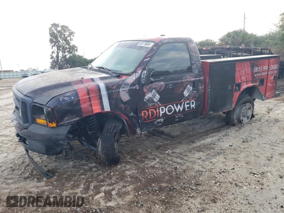 2007 Ford F-250 XL with VIN 1FTSF21P97EB07964, listed as a Copart auction lot 40119684 with 215,318 mi miles and Salvage Title. Bid and sale history available at DreamBid. Image 1.