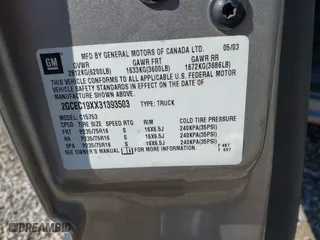 2003 Chevrolet Silverado 1500 LS with VIN 2GCEC19XX31393503, listed as a IAAI auction lot 41872530 with 392,529 mi miles. Bid and sale history available at carsss.com. Image 9.