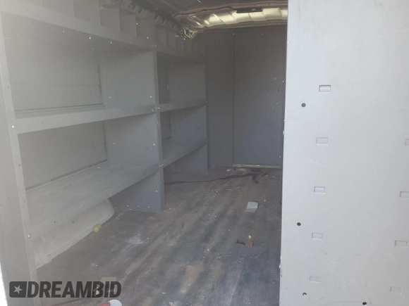 2020 Chevrolet Express Cargo with VIN 1GCWGAFP4L1267723, listed as a IAAI auction lot 42832826 with 91,273 mi miles and . Bid and sale history available at DreamBid. Image 2.