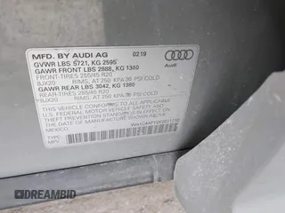 2019 Audi SQ5 Prestige with VIN WA1C4AFY2K2071710, listed as a IAAI auction lot 41893399 with 90,393 mi miles. Bid and sale history available at carsss.com. Image 9.