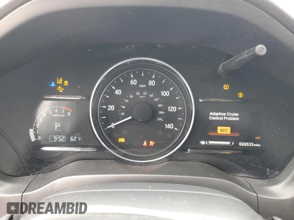 2022 Honda HR-V EX with VIN 3CZRU6H5XNM721391, listed as a Copart auction lot 52780175 with 26,533 mi miles and Salvage Title. Bid and sale history available at carsss.com. Image 9.