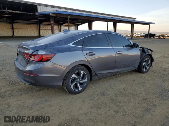 2021 Honda Insight EX with VIN 19XZE4F56ME010984, listed as a Copart auction lot 80287504 with 59,166 mi miles and Salvage Title. Bid and sale history available at carsss.com. Image 3.