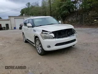 2012 Infiniti QX56 7-passenger with VIN JN8AZ2NE5C9017245, listed as a Copart auction lot 79654654 with 153,294 mi miles and Salvage Title. Bid and sale history available at carsss.com. Image 11.