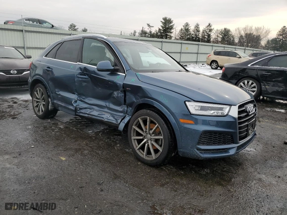2018 Audi Q3 Premium Plus with VIN WA1JCCFSXJR027607, listed as a Copart auction lot 43586245 with 67,907 mi miles and Salvage Title. Bid and sale history available at carsss.com. Image 4.