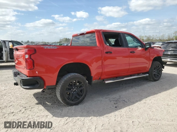 2023 Chevrolet Silverado 1500 LT Trail Boss with VIN 3GCPDFEK2PG250300, listed as a Copart auction lot 49692435 with Not Provided miles and Salvage Title. Bid and sale history available at DreamBid. Image 3.