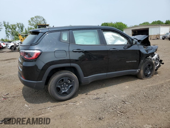 2021 Jeep Compass Sport z VIN 3C4NJDAB0MT591580, wystawiony jako Copart lot #59692785 z przebiegiem 70 661 mil mil oraz Szkoda całkowita • Salvage title. Historia ofert i sprzedaży dostępna na DreamBid. Obrazek 3.