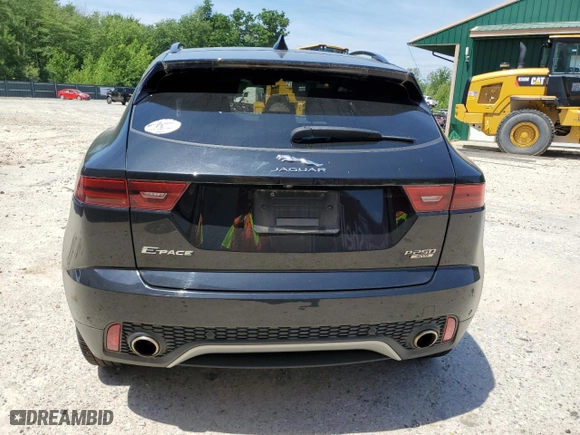 2018 Jaguar E-PACE SE with VIN SADFP2FX9J1Z31747, listed as a Copart auction lot 61639604 with 0 mi miles and Salvage Title. Bid and sale history available at carsss.com. Image 6.