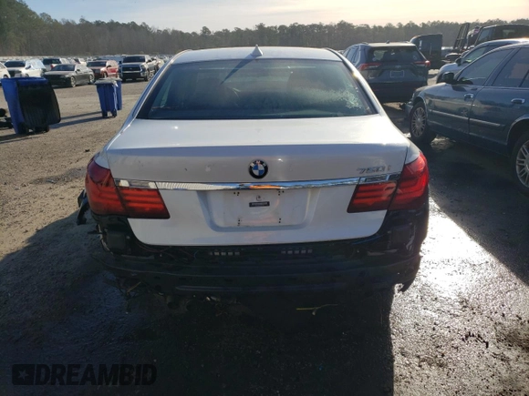 2013 BMW 7 Series 750i with VIN WBAYA8C55DC996693, listed as a Copart auction lot 80233423 with 140,925 mi miles and Salvage Title. Bid and sale history available at DreamBid. Image 6.
