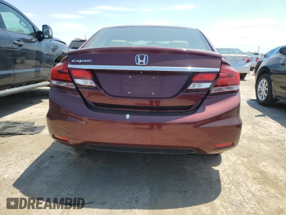 2014 Honda Civic Sedan EX with VIN 19XFB2F87EE027143, listed as a Copart auction lot 57973734 with 135,664 mi miles and Salvage Title. Bid and sale history available at carsss.com. Image 6.