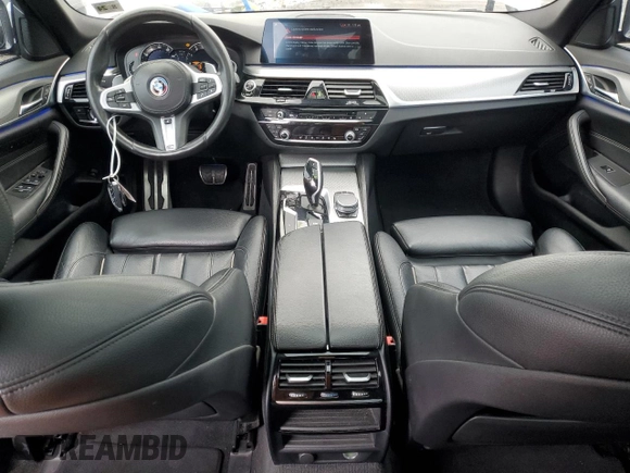 2019 BMW 5 Series 540i xDrive with VIN WBAJE7C58KWW37088, listed as a Copart auction lot 57759905 with 64,621 mi miles and Salvage title. Bid and sale history available at DreamBid. Image 8.