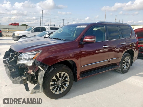 2019 Lexus GX 460 Luxury with VIN JTJJM7FX0K5216780, listed as a Copart auction lot 57845955 with 74,998 mi miles and Salvage title. Bid and sale history available at DreamBid. Image 1.
