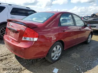 2008 Kia Spectra EX with VIN KNAFE121885573084, listed as a Copart auction lot 66675784 with 117,013 mi miles and Clean Title. Bid and sale history available at carsss.com. Image 3.