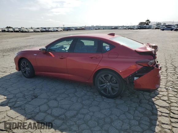 2021 Acura TLX w/A-Spec Package with VIN 19UUB5F51MA008704, listed as a Copart auction lot 59932995 with 62,781 mi miles and Salvage title. Bid and sale history available at DreamBid. Image 2.