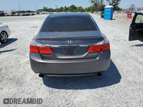 2014 Honda Accord Sport with VIN 1HGCR2F58EA100903, listed as a Copart auction lot 53704235 with 140,591 mi miles and Salvage Title. Bid and sale history available at DreamBid. Image 6.
