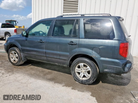 2003 Honda Pilot EX z VIN 2HKYF18583H593038, wystawiony jako Copart lot #59750725 z przebiegiem 249 921 mil mil oraz Czysty tytuł • Clean title. Historia ofert i sprzedaży dostępna na DreamBid. Obrazek 2.