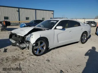 2013 Dodge Charger SXT Plus with VIN 2C3CDXHG1DH560742, listed as a Copart auction lot 46790875 with 143,446 mi miles and Salvage Title. Bid and sale history available at carsss.com. Image 1.