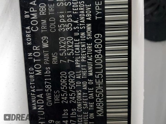 2020 Hyundai Palisade Limited z VIN KM8R5DHE5LU084809, wystawiony jako Copart lot #54953645 z przebiegiem 62 062 mil mil oraz Szkoda całkowita • Salvage title. Historia ofert i sprzedaży dostępna na DreamBid. Obrazek 13.